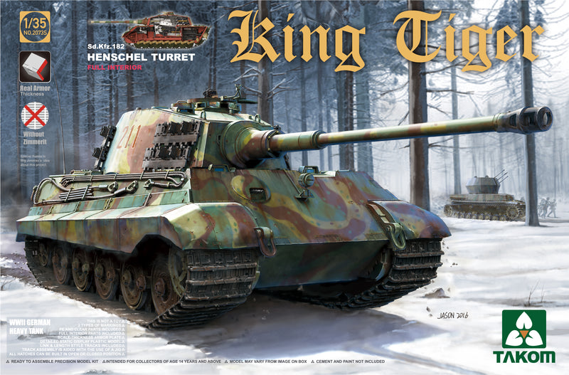 Tanque King tiger torre Henschel con interior